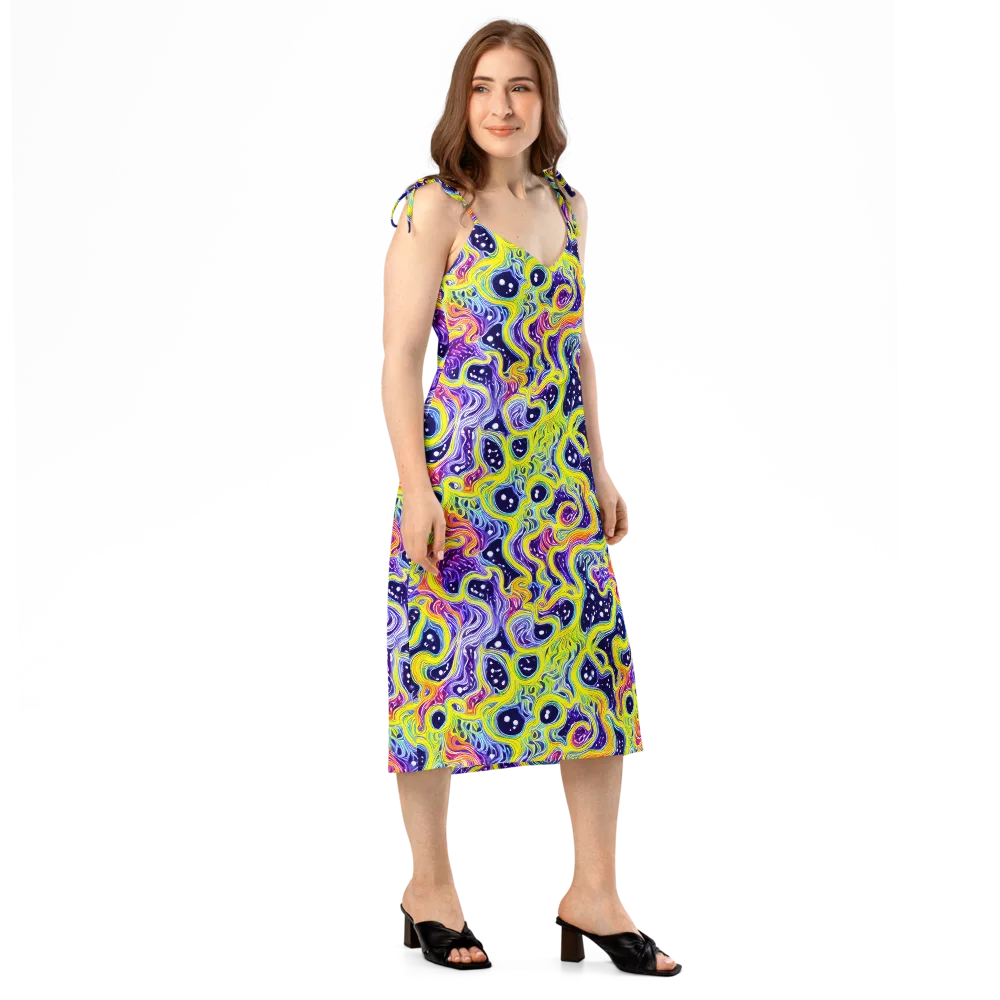 Prismatic Whirlpool on Slip Dress — Right Front