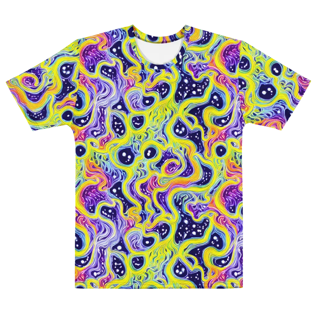 Prismatic Whirlpool on Men's Cotton Crew Neck T-Shirt — Front