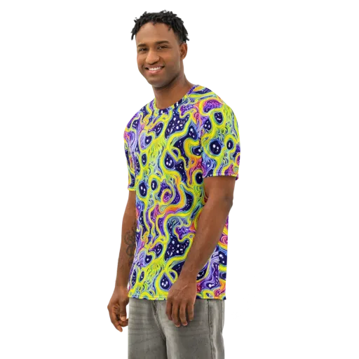 Prismatic Whirlpool on a Men's Cotton Crew Neck T-Shirt