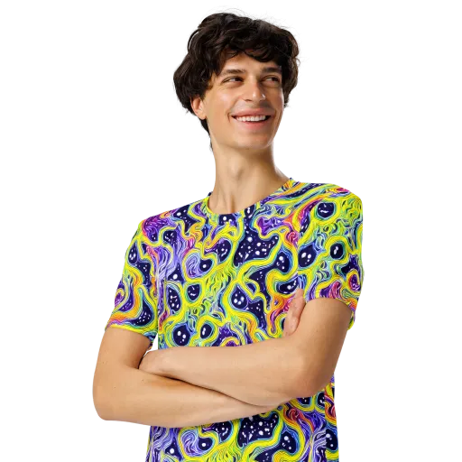 Prismatic Whirlpool on a Men's Crew Neck T-Shirt