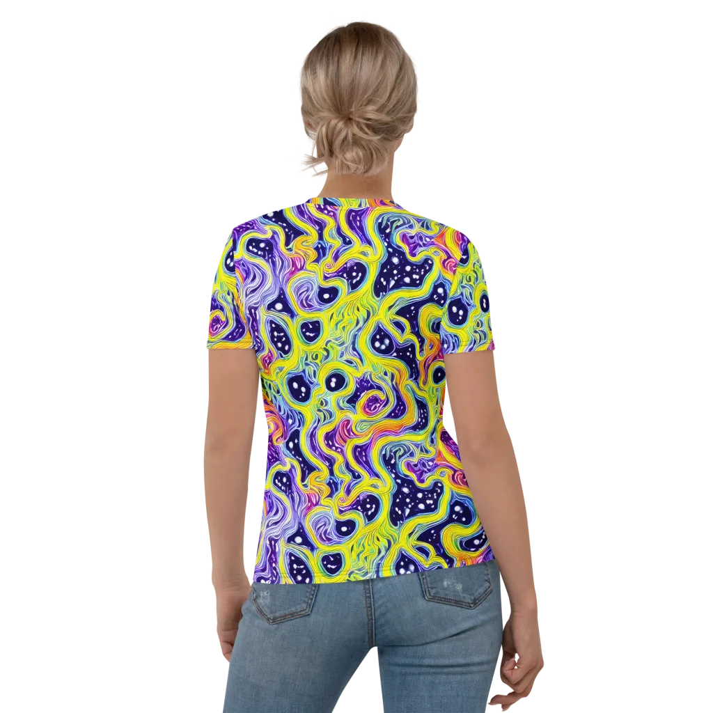 Prismatic Whirlpool on Women's Crew Neck T-Shirt — Back