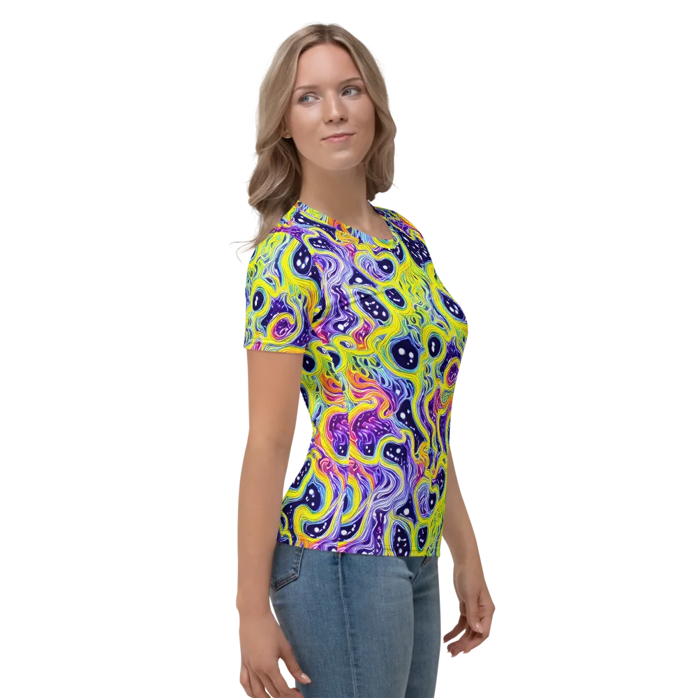 Prismatic Whirlpool on Women's Crew Neck T-Shirt — Right