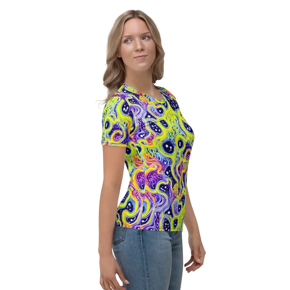Prismatic Whirlpool on Women's Crew Neck T-Shirt — Right