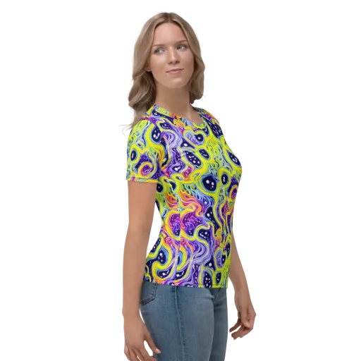 Prismatic Whirlpool on a Women's Crew Neck T-Shirt