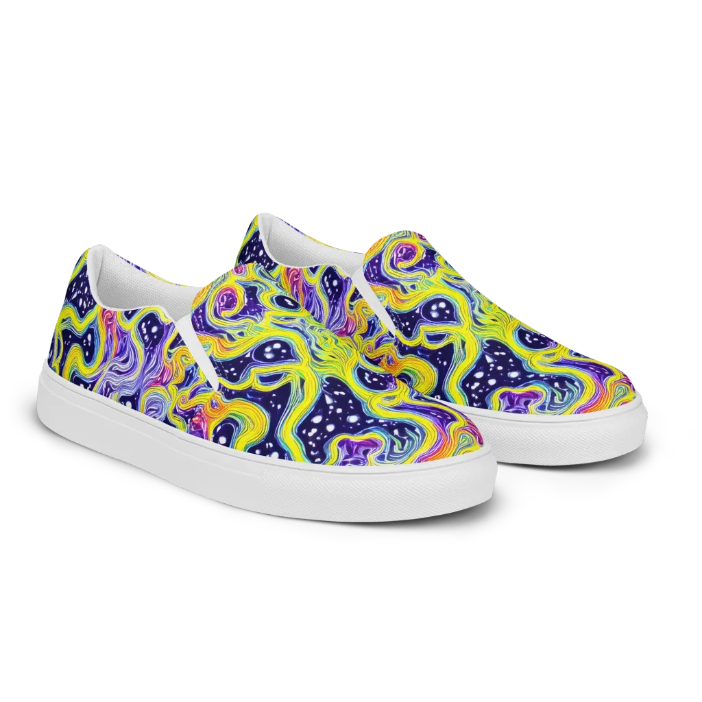 Prismatic Whirlpool on Men's Slip-On Canvas Shoes — Right Front