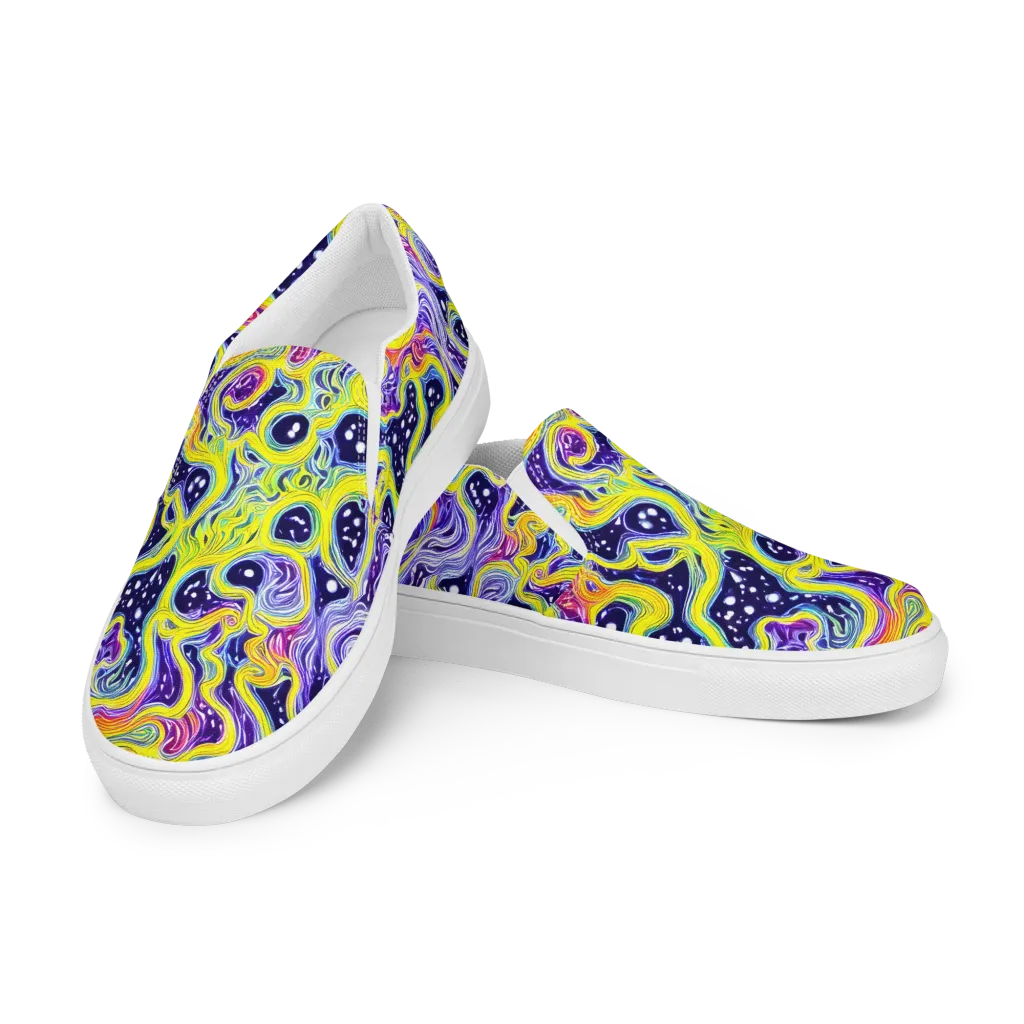Prismatic Whirlpool on Men's Slip-On Canvas Shoes — Left Front