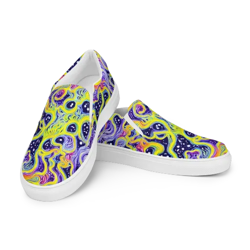 Prismatic Whirlpool on a Men's Slip-On Canvas Shoes