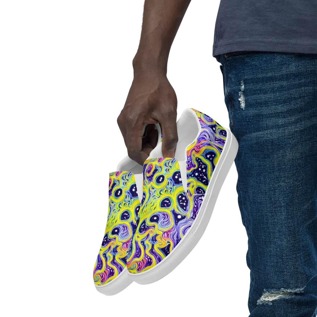 Prismatic Whirlpool on Men's Slip-On Canvas Shoes — Left Front