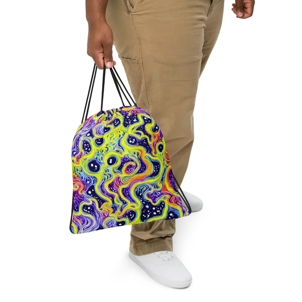 Prismatic Whirlpool on Drawstring Bag — Front