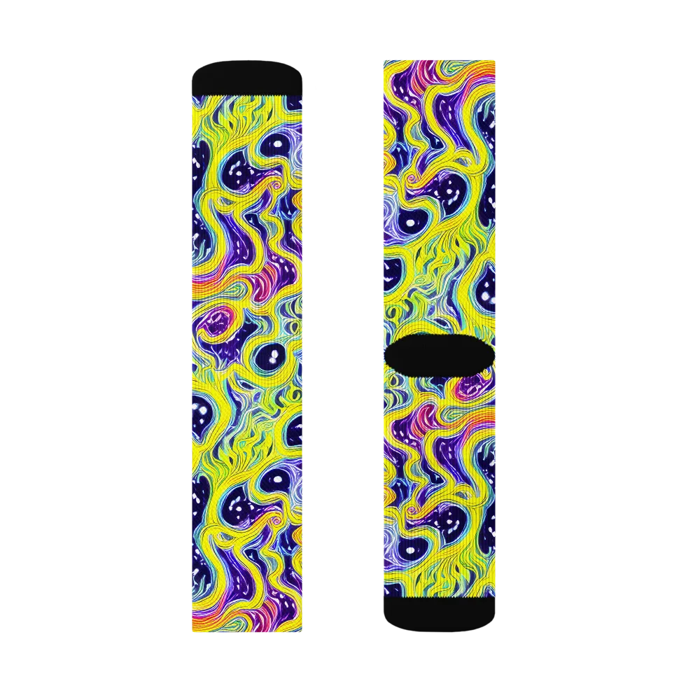 Prismatic Whirlpool on Socks — Left Sock