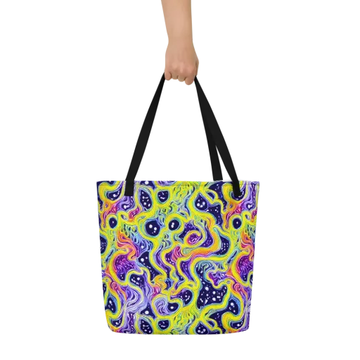 Prismatic Whirlpool on a Large Tote Bag W/ Pocket