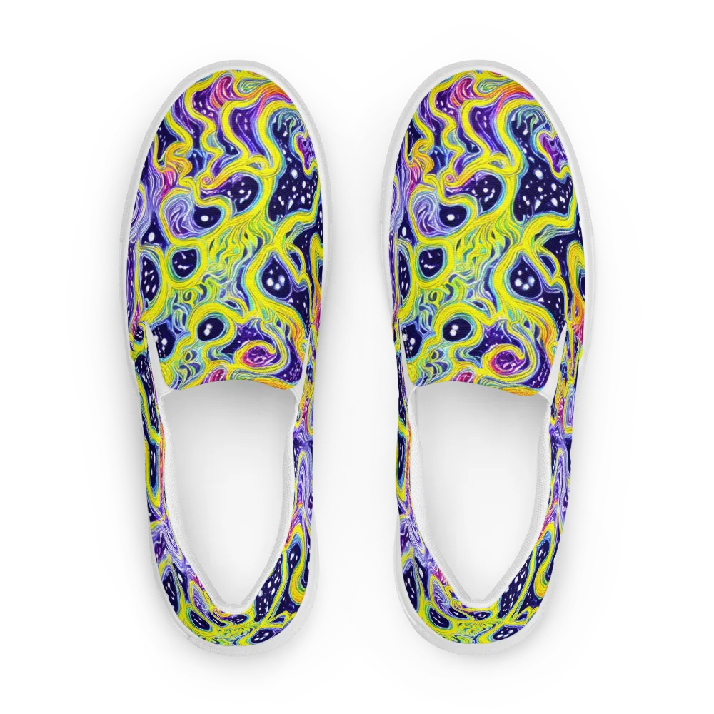Prismatic Whirlpool on Women's Slip-On Canvas Shoes — Front