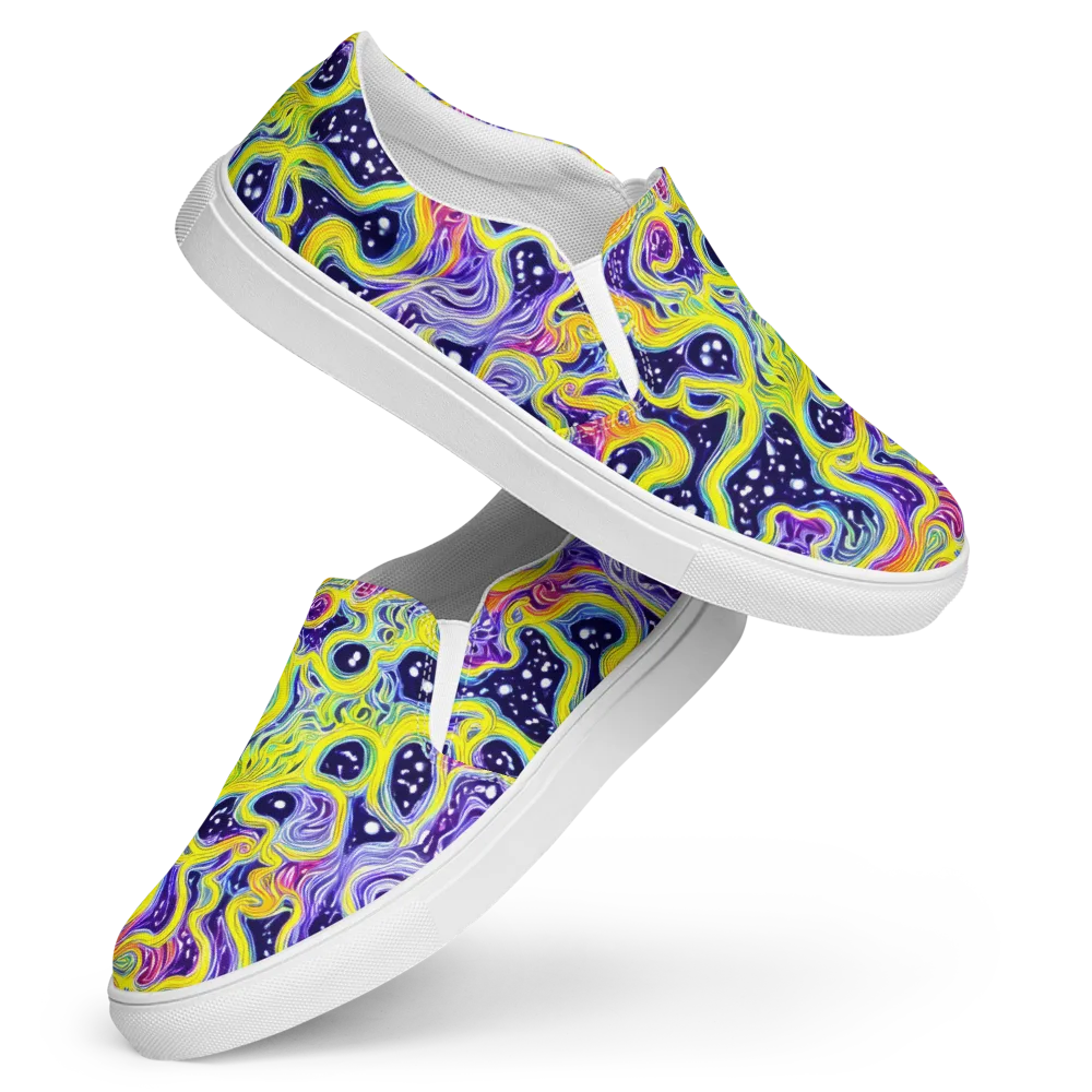 Prismatic Whirlpool on Women's Slip-On Canvas Shoes — Front
