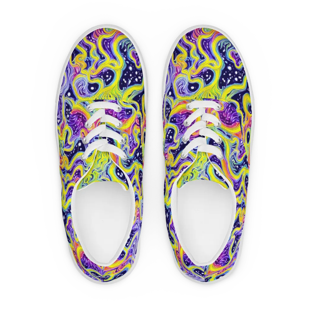 Prismatic Whirlpool on Men's Lace-Up Canvas Shoes — Front