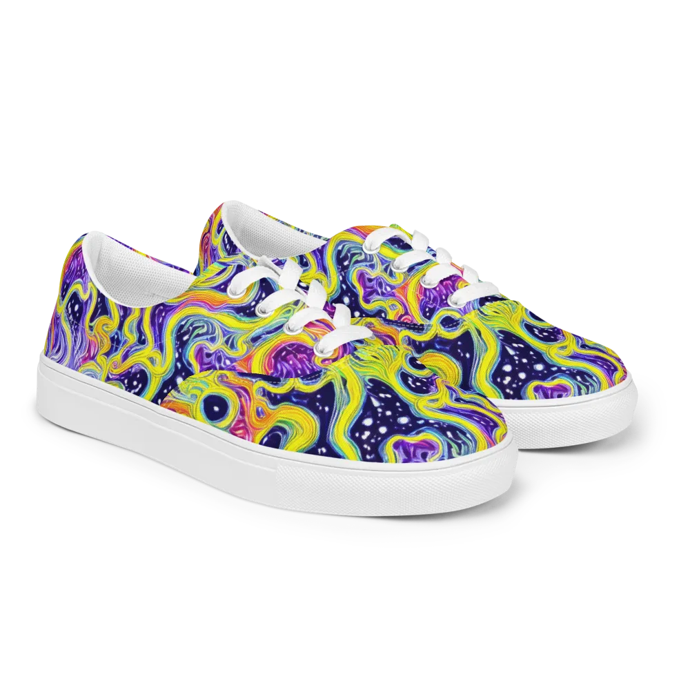Prismatic Whirlpool on Men's Lace-Up Canvas Shoes — Right Front