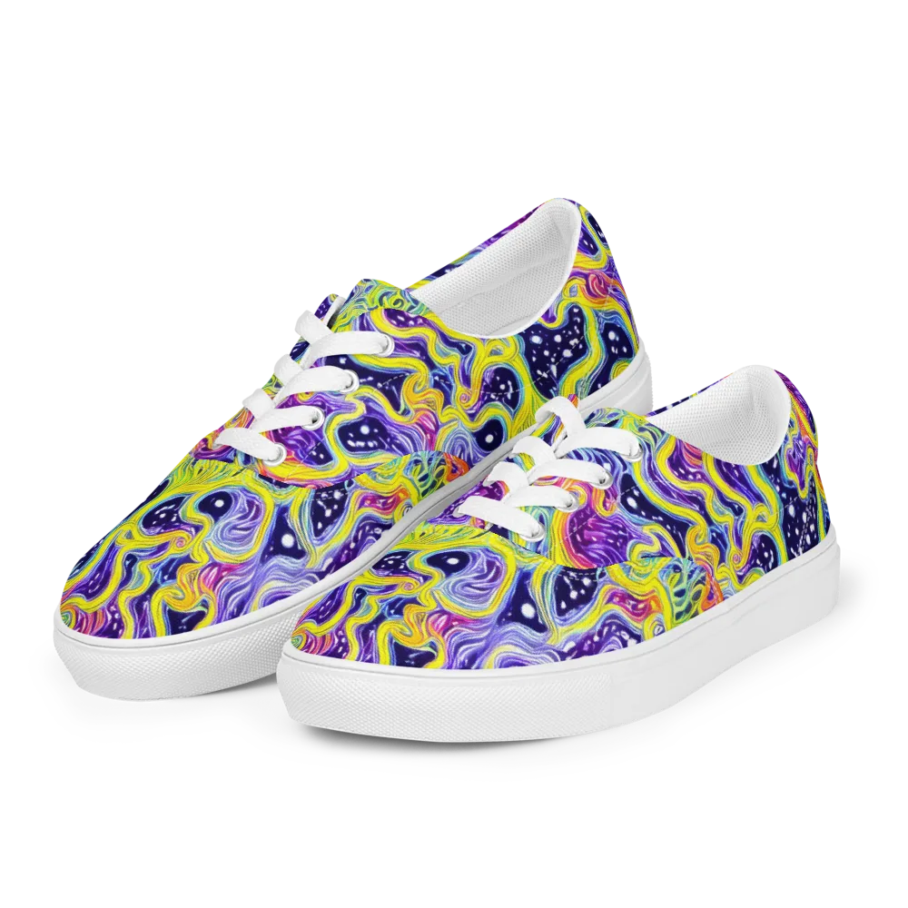 Prismatic Whirlpool on Men's Lace-Up Canvas Shoes — Left Front