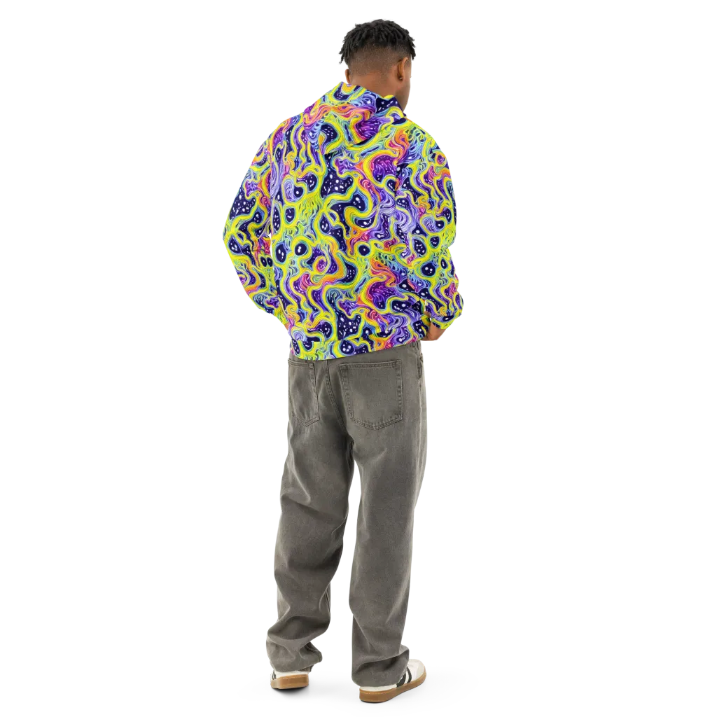 Prismatic Whirlpool on Cotton Hoodie — Back