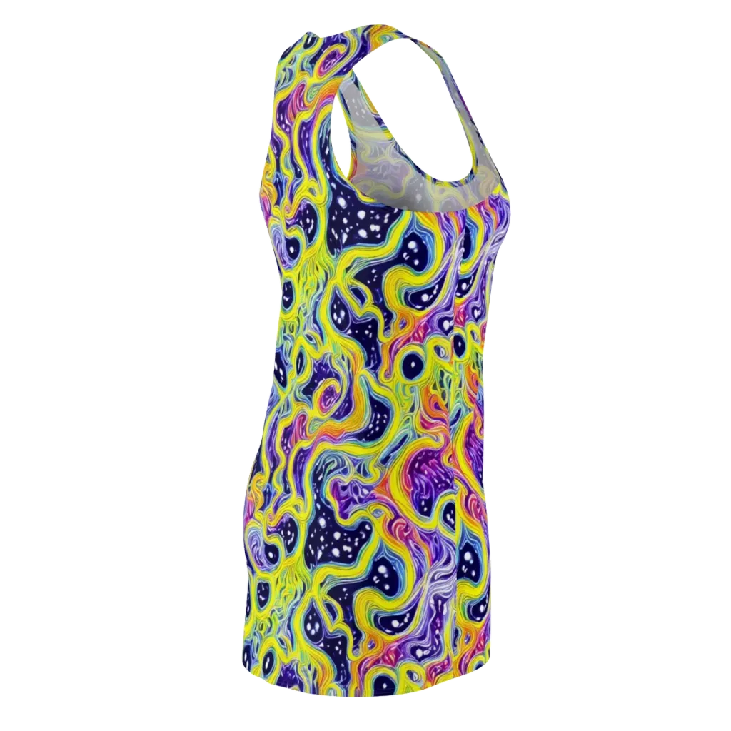 Prismatic Whirlpool on Racerback Dress — Back Side