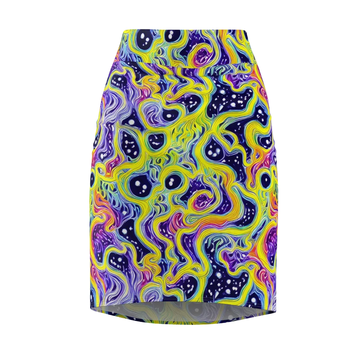 Prismatic Whirlpool on Pencil Skirt — Front