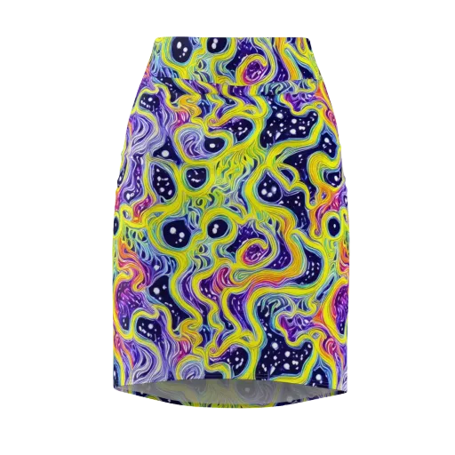 Prismatic Whirlpool on a Pencil Skirt