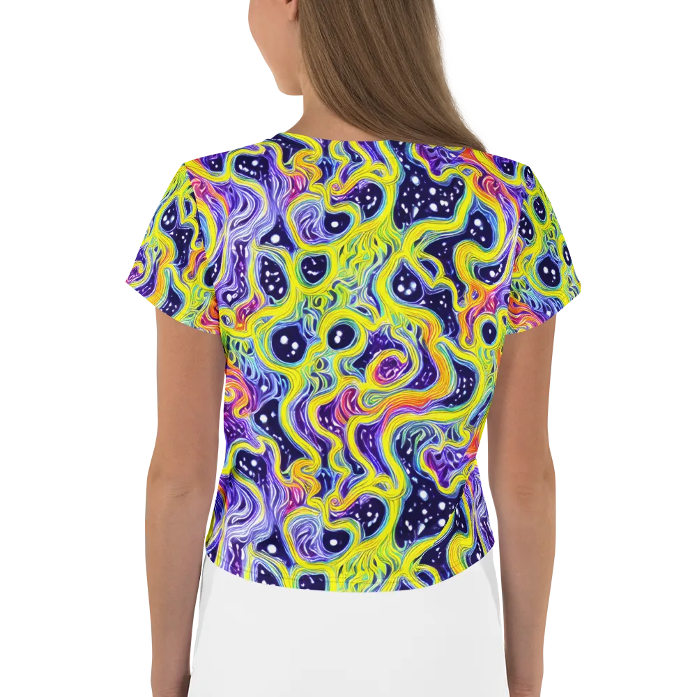 Prismatic Whirlpool on Crop Tee — Back