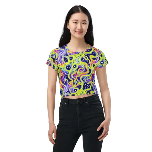 Prismatic Whirlpool on a Crop Tee