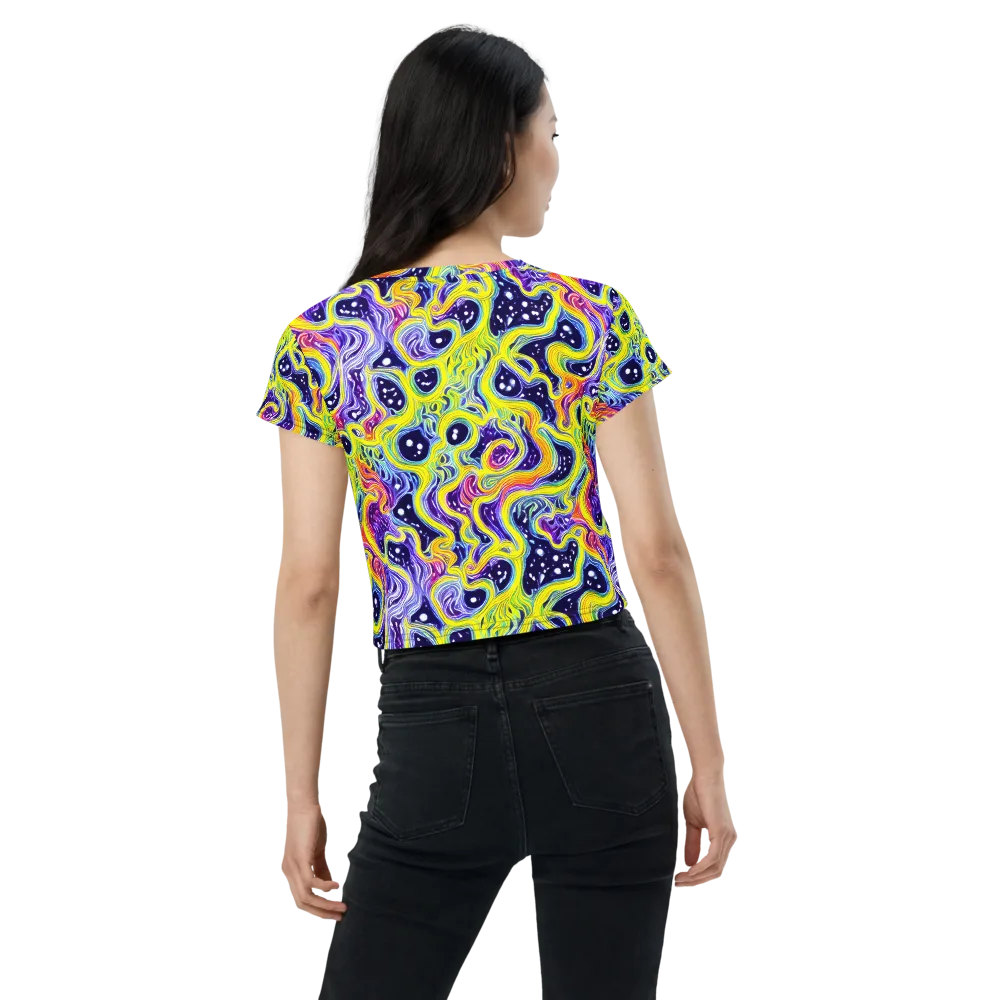 Prismatic Whirlpool on Crop Tee — Back