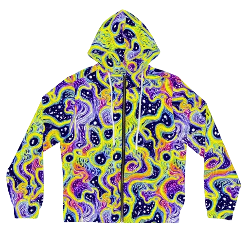 Prismatic Whirlpool on a Women's Full-Zip Hoodie