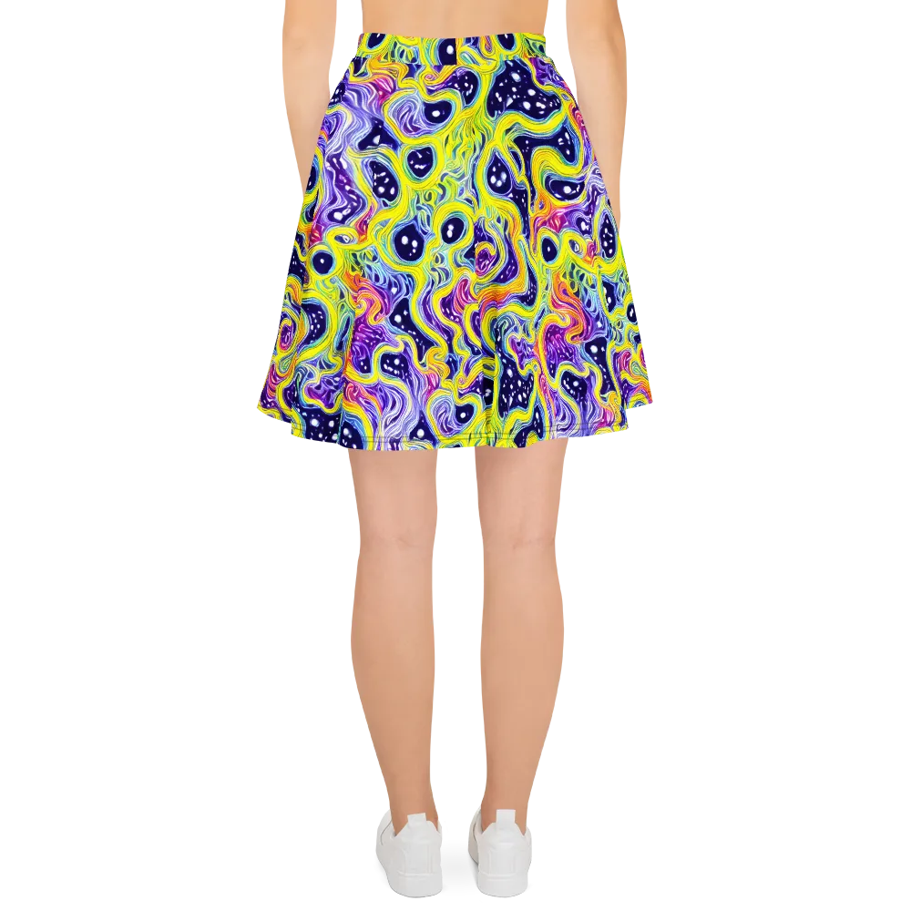 Prismatic Whirlpool on Skater Skirt — Back