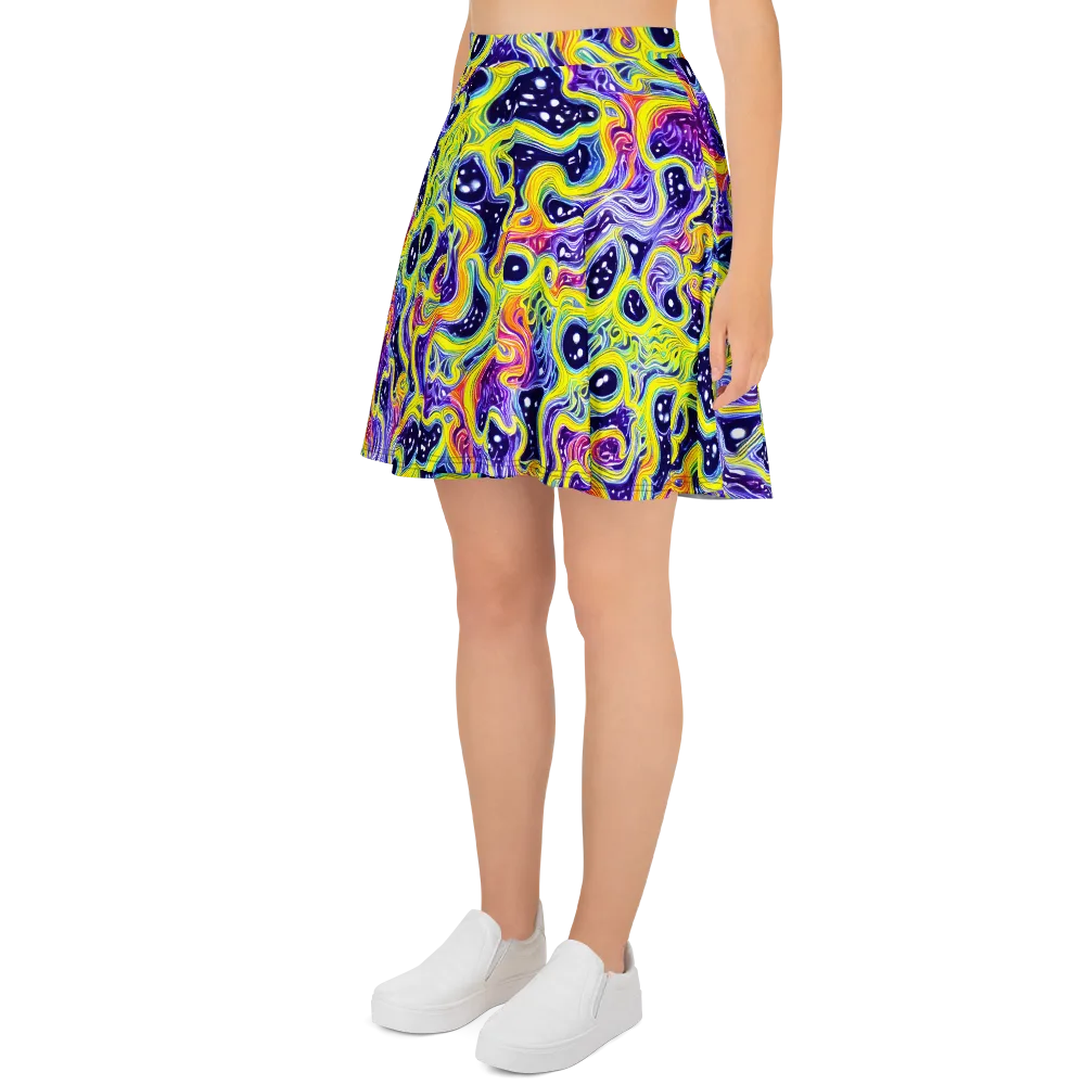 Prismatic Whirlpool on Skater Skirt — Left