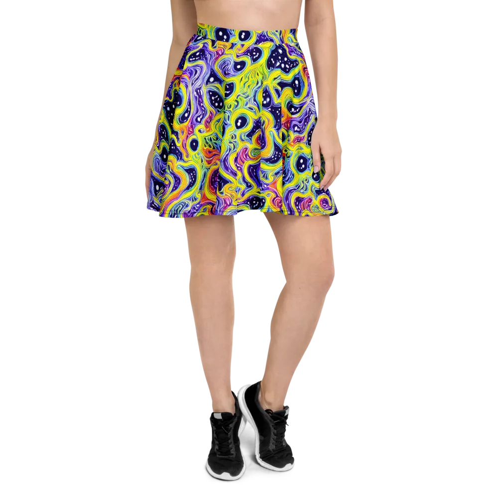 Prismatic Whirlpool on Skater Skirt — Front