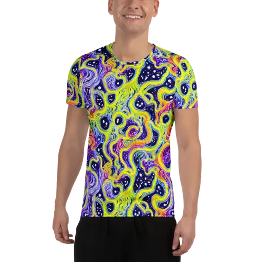 Prismatic Whirlpool on a Men's Athletic T-Shirt