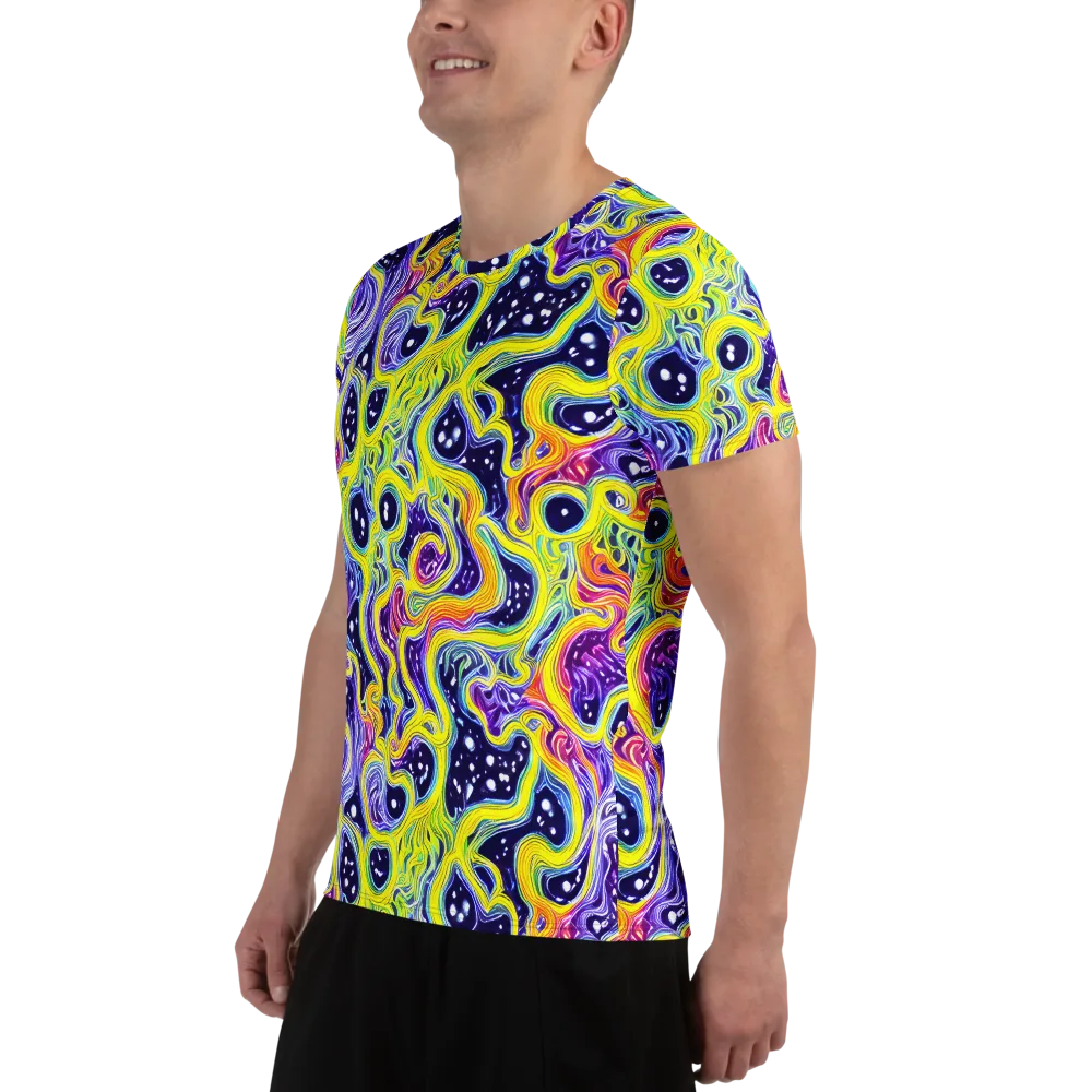 Prismatic Whirlpool on Men's Athletic T-Shirt — Left