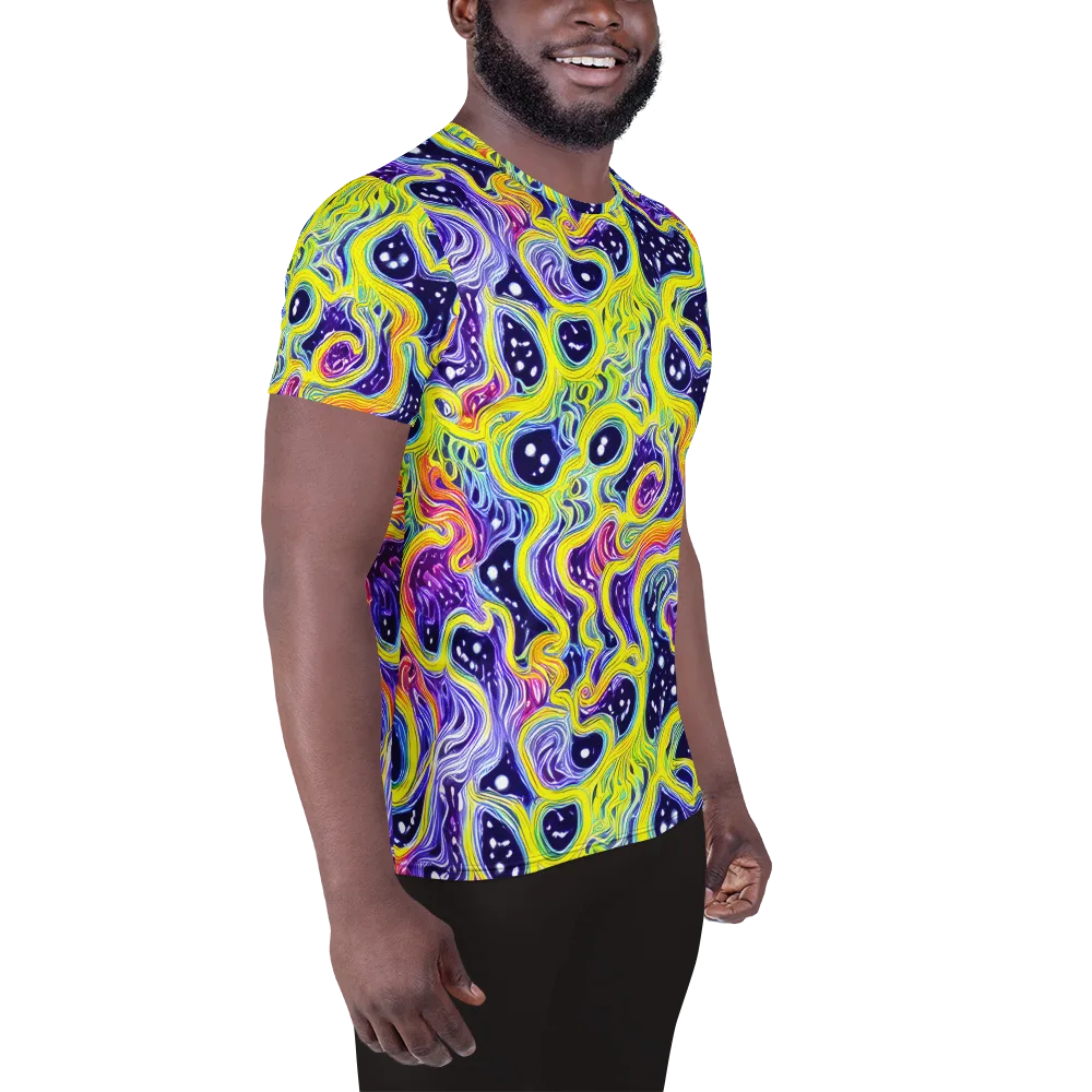 Prismatic Whirlpool on Men's Athletic T-Shirt — Right