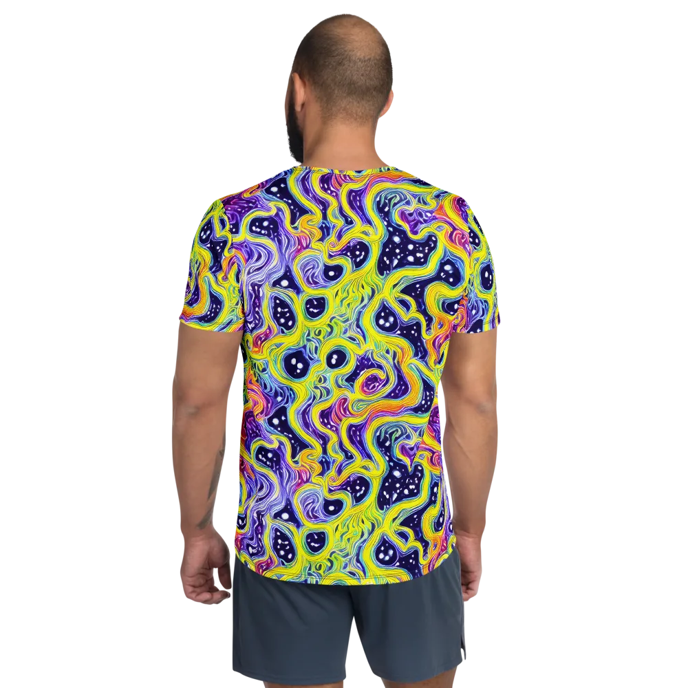 Prismatic Whirlpool on Men's Athletic T-Shirt — Back