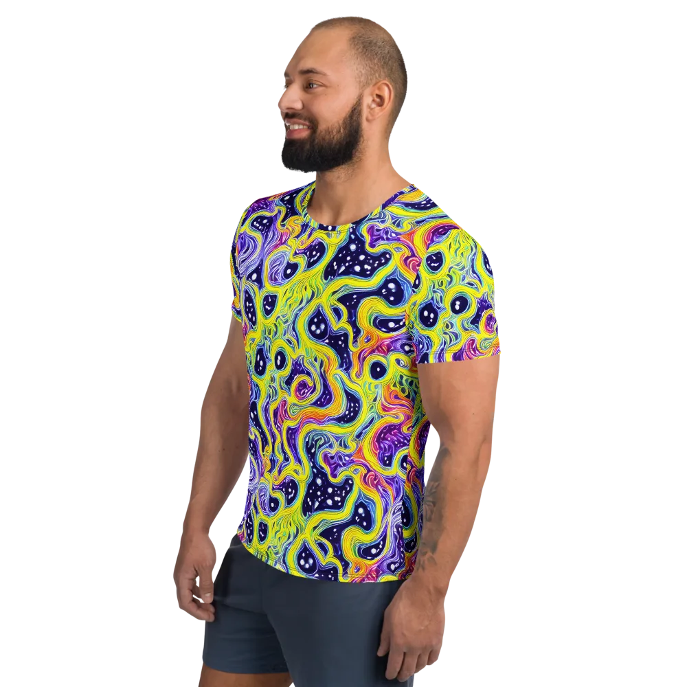 Prismatic Whirlpool on Men's Athletic T-Shirt — Left