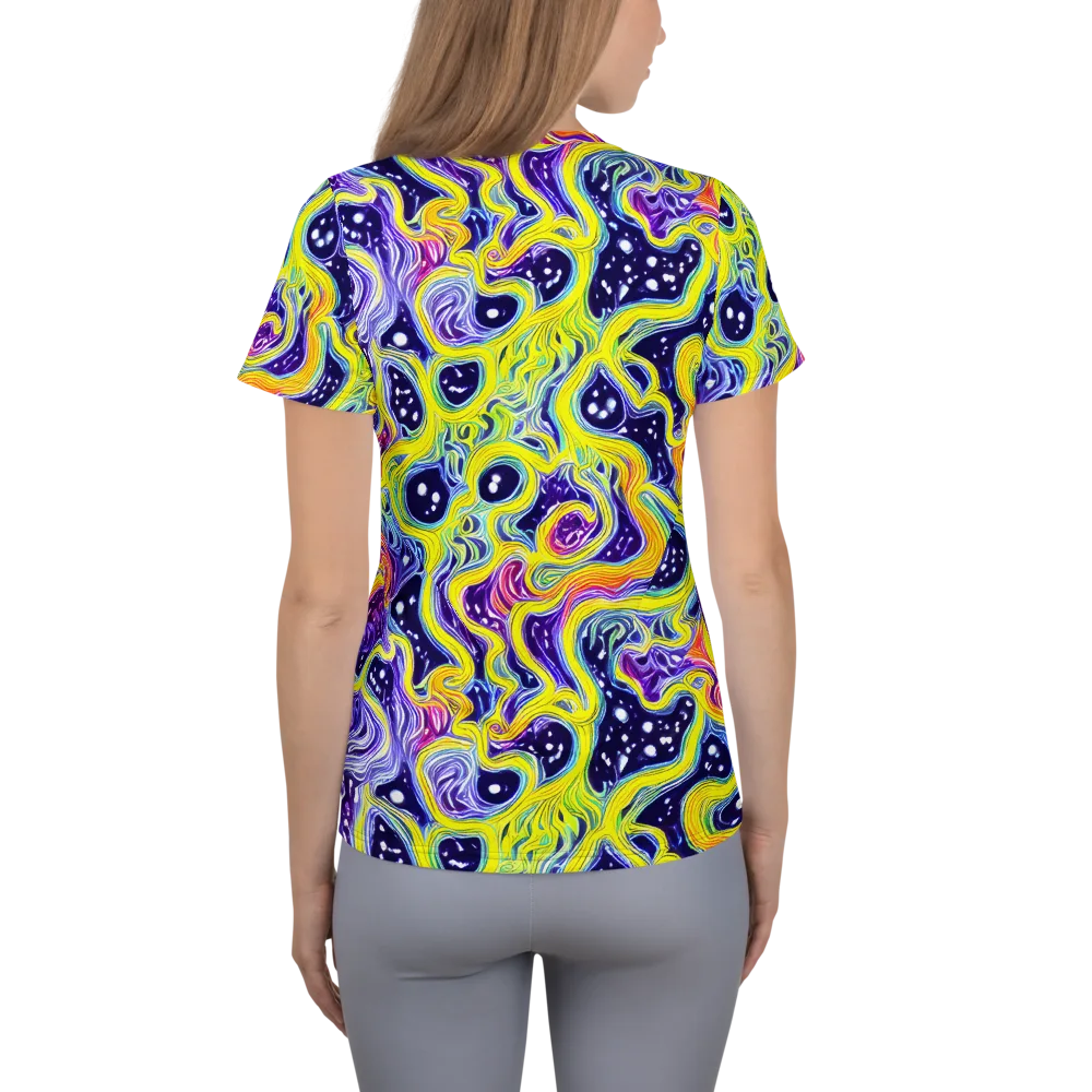 Prismatic Whirlpool on Women's Athletic T-Shirt — Back