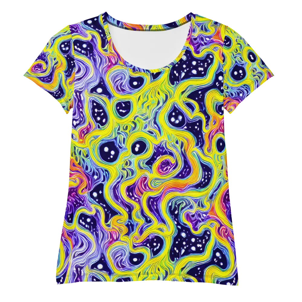 Prismatic Whirlpool on Women's Athletic T-Shirt — Front