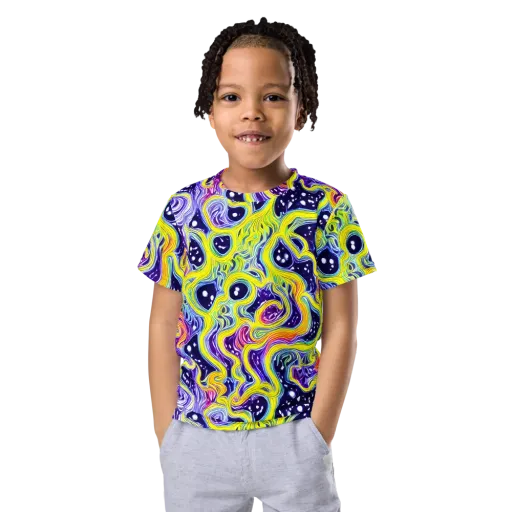 Prismatic Whirlpool on a Kids Crew Neck T-Shirt