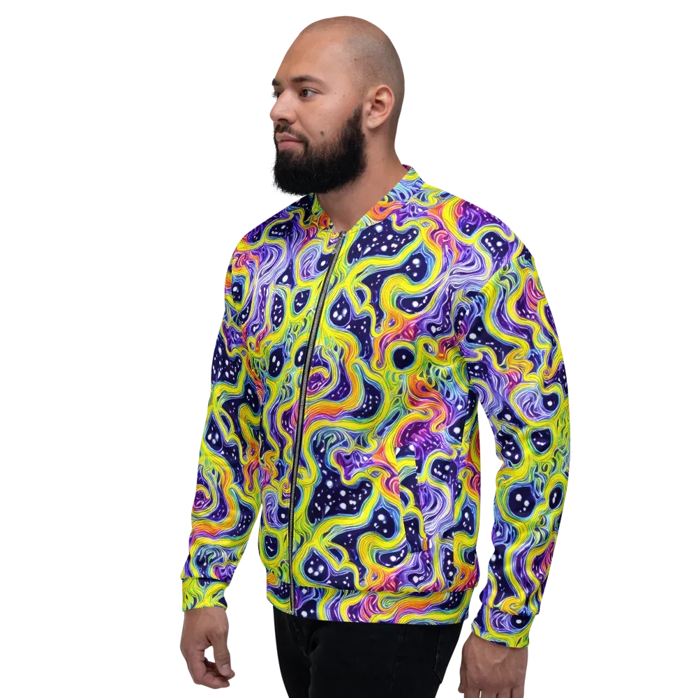 Prismatic Whirlpool on Bomber Jacket — Left