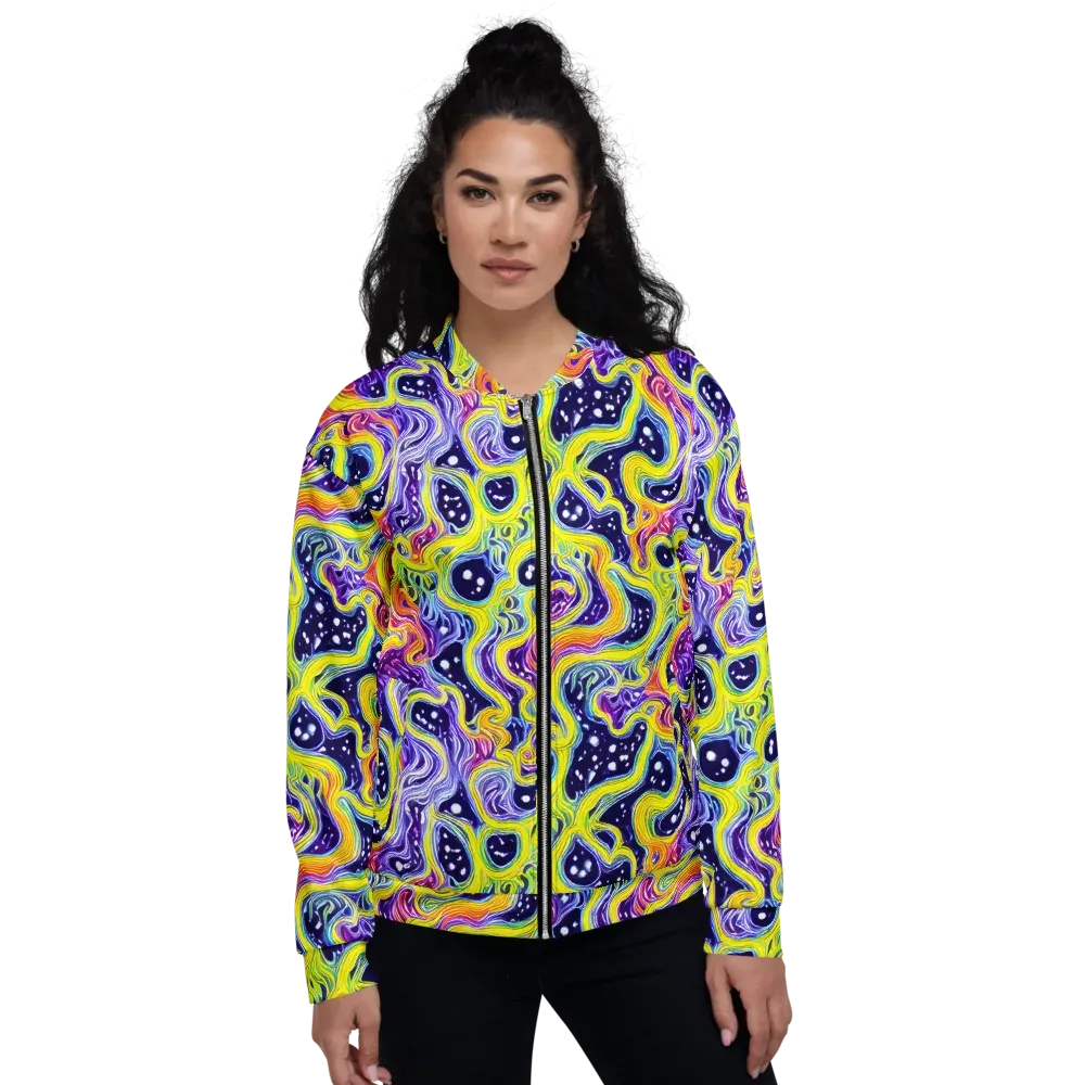 Prismatic Whirlpool on Bomber Jacket — Front