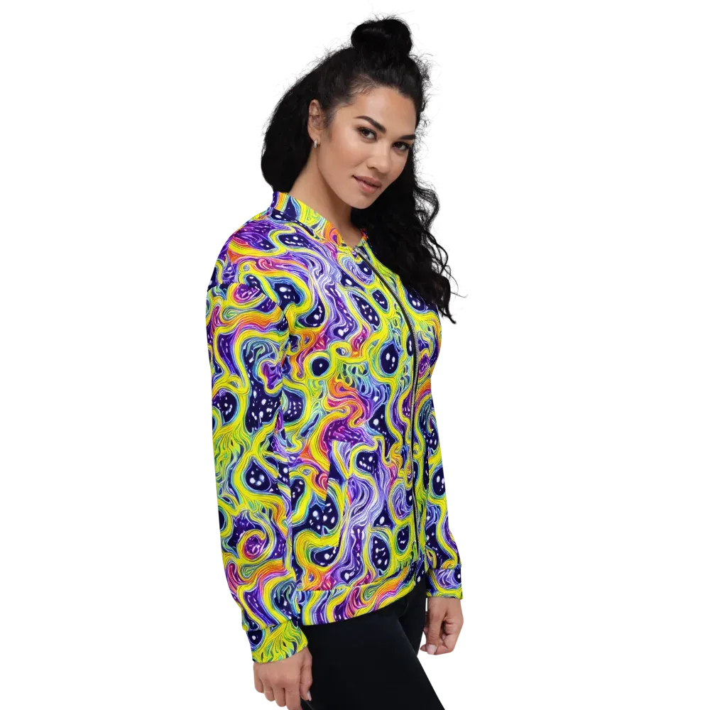 Prismatic Whirlpool on Bomber Jacket — Right