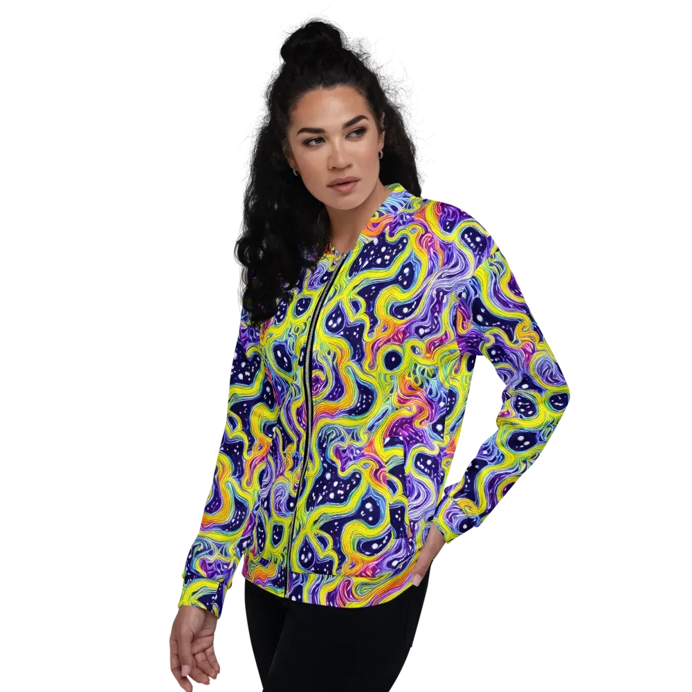 Prismatic Whirlpool on Bomber Jacket — Left