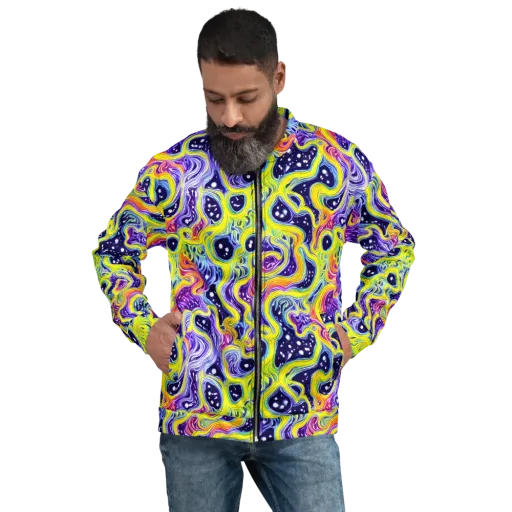 Prismatic Whirlpool on a Bomber Jacket