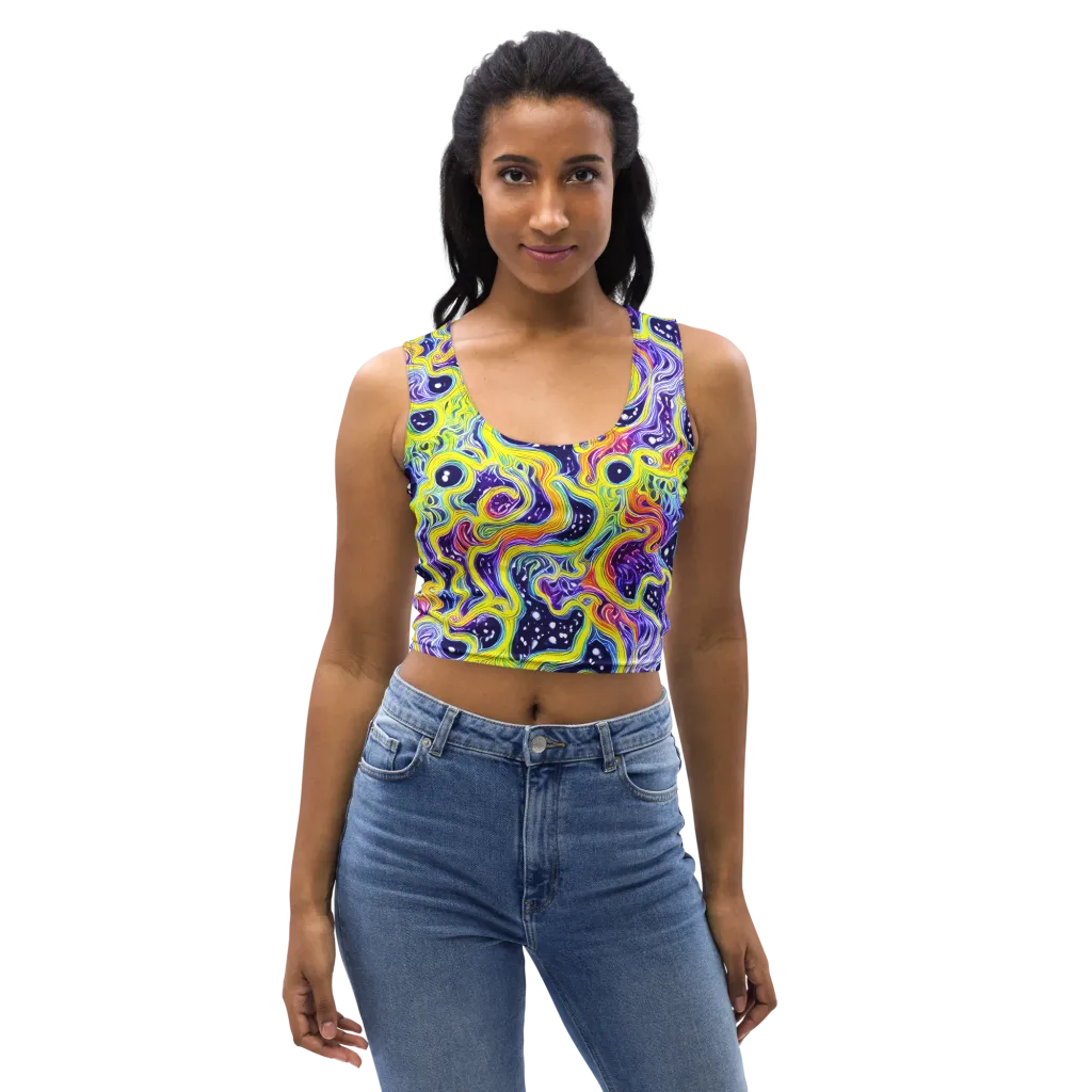 Prismatic Whirlpool on Crop Top — Front