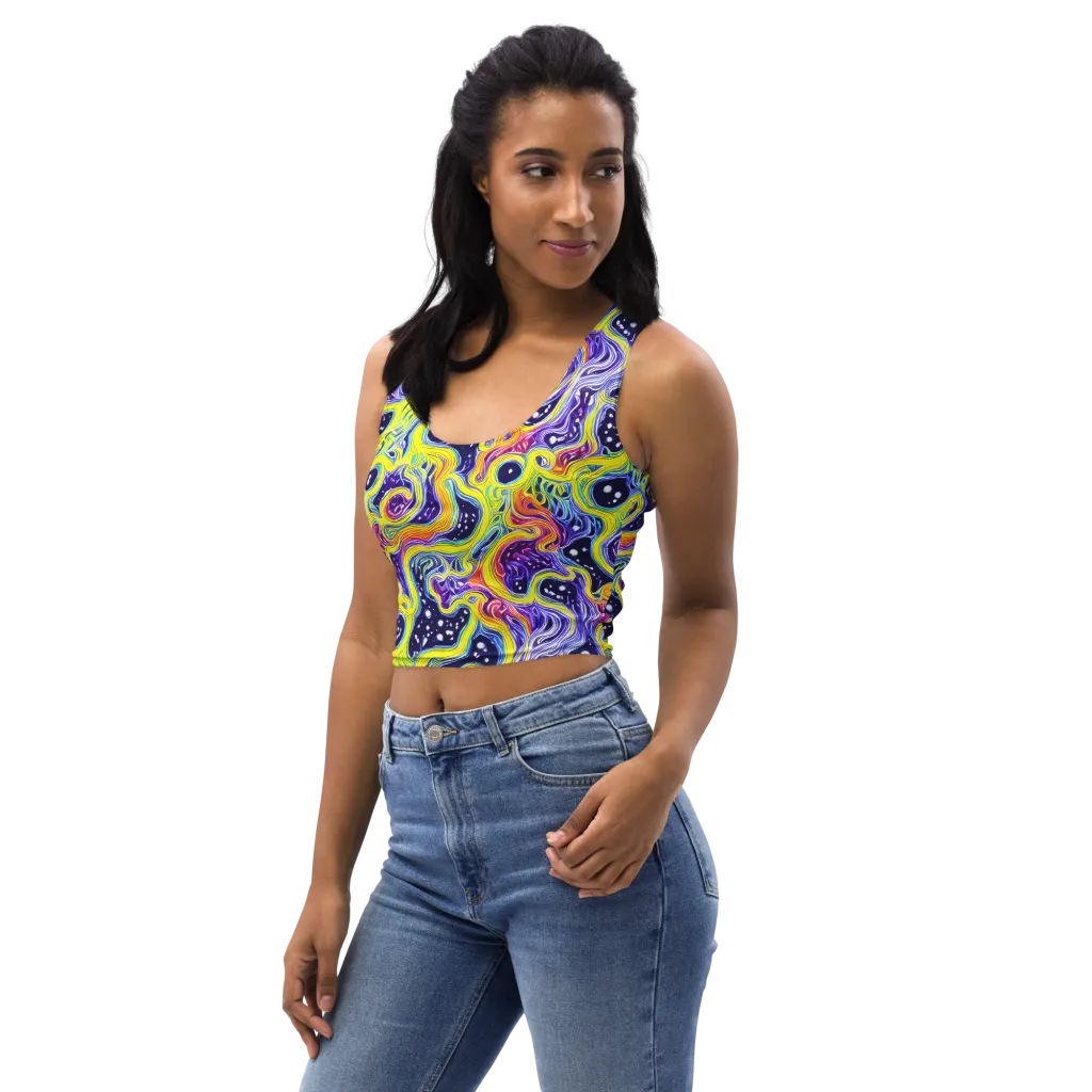 Prismatic Whirlpool on Crop Top — Left Front