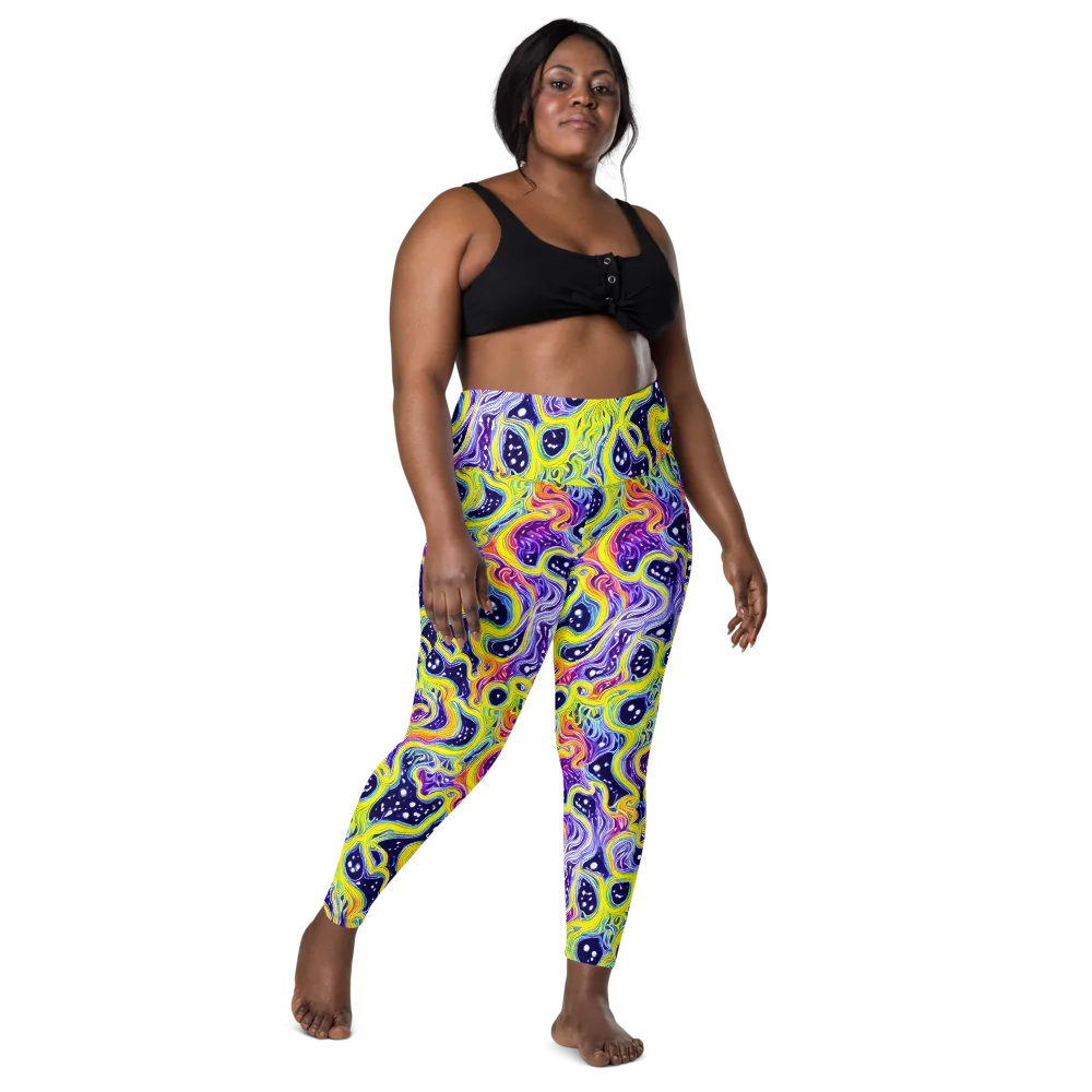 Prismatic Whirlpool on Leggings with Pockets — Front