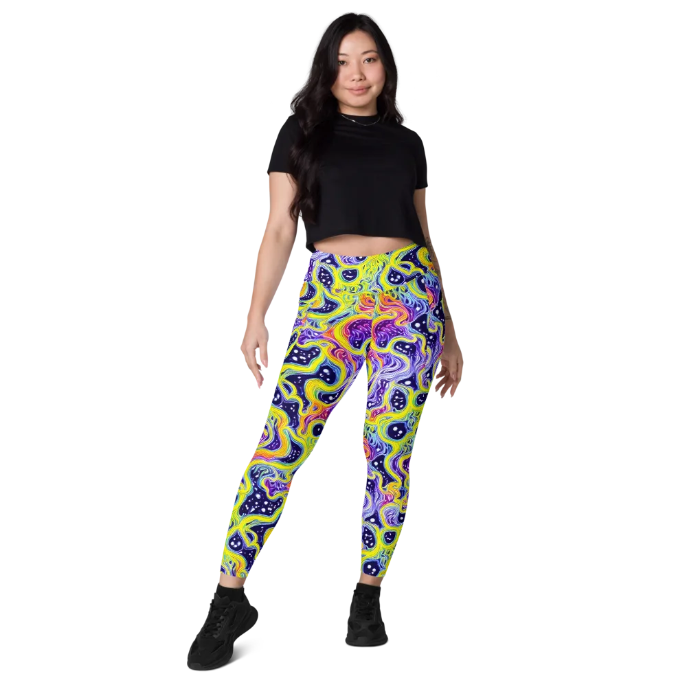Prismatic Whirlpool on Leggings with Pockets — Front