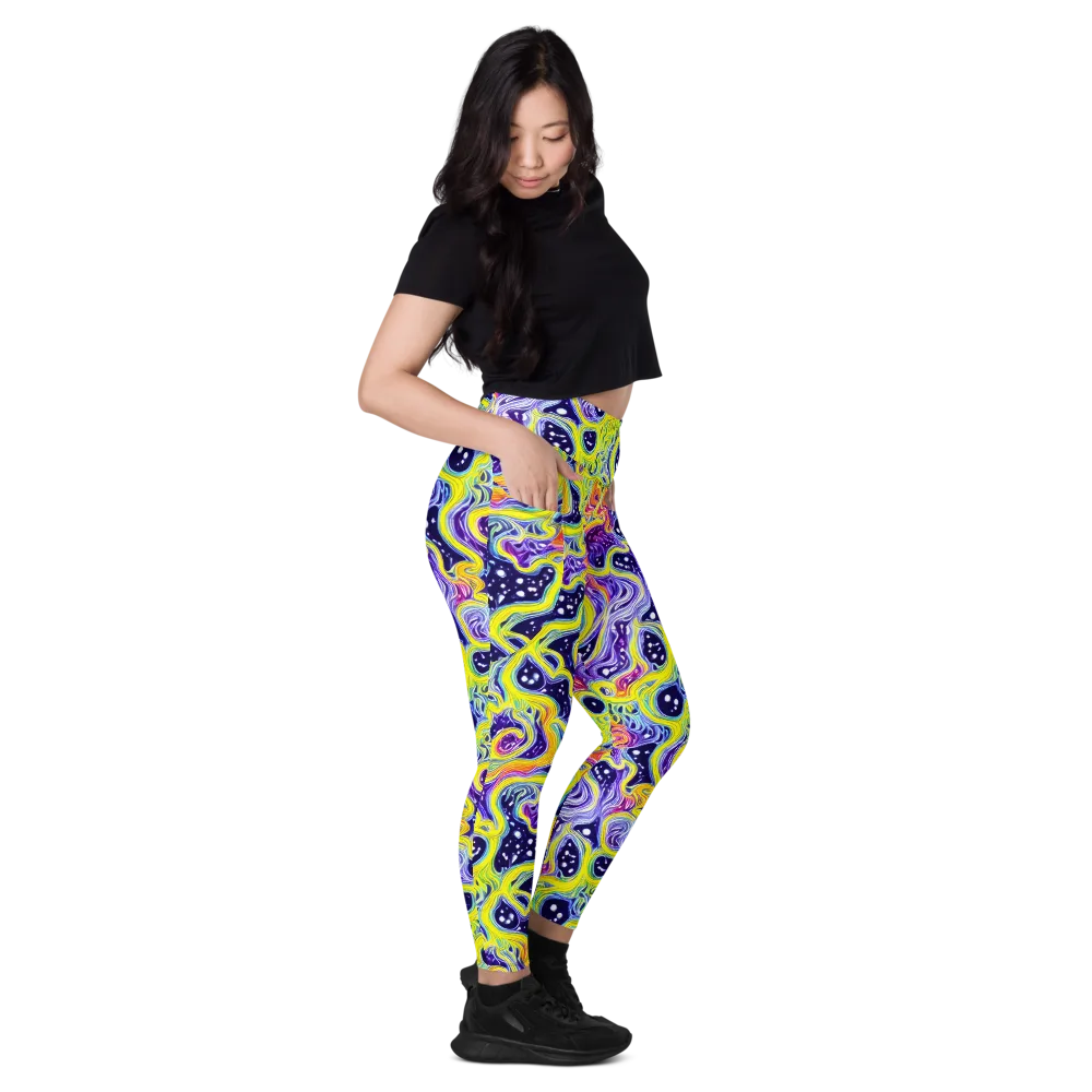 Prismatic Whirlpool on Leggings with Pockets — Right