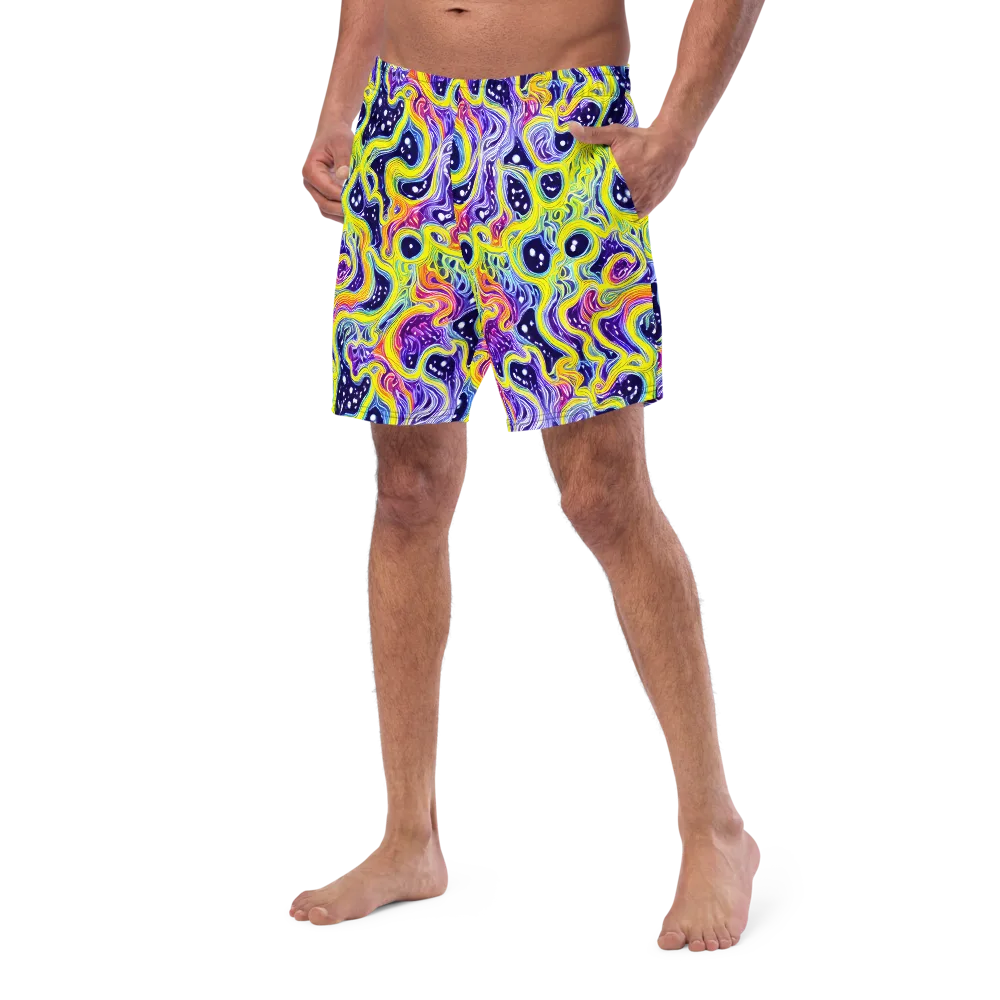 Prismatic Whirlpool on Swim Trunks — Left Front
